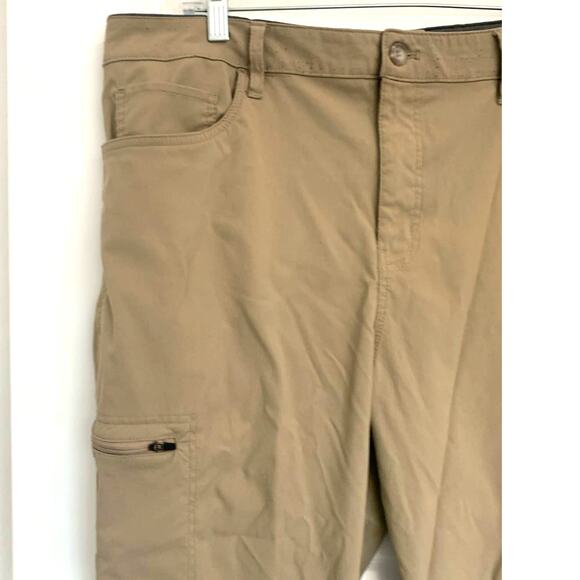 Original Vintage Weatherproof Cargo Pants 40/30 Mens Tan Nylon Outdoor Hiking - Picture 5 of 10